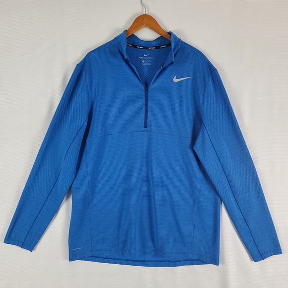 Nike Other - Nike Golf Men's XL AeroReact 1/2 Zip Long Sleeved Pullover Top Blue